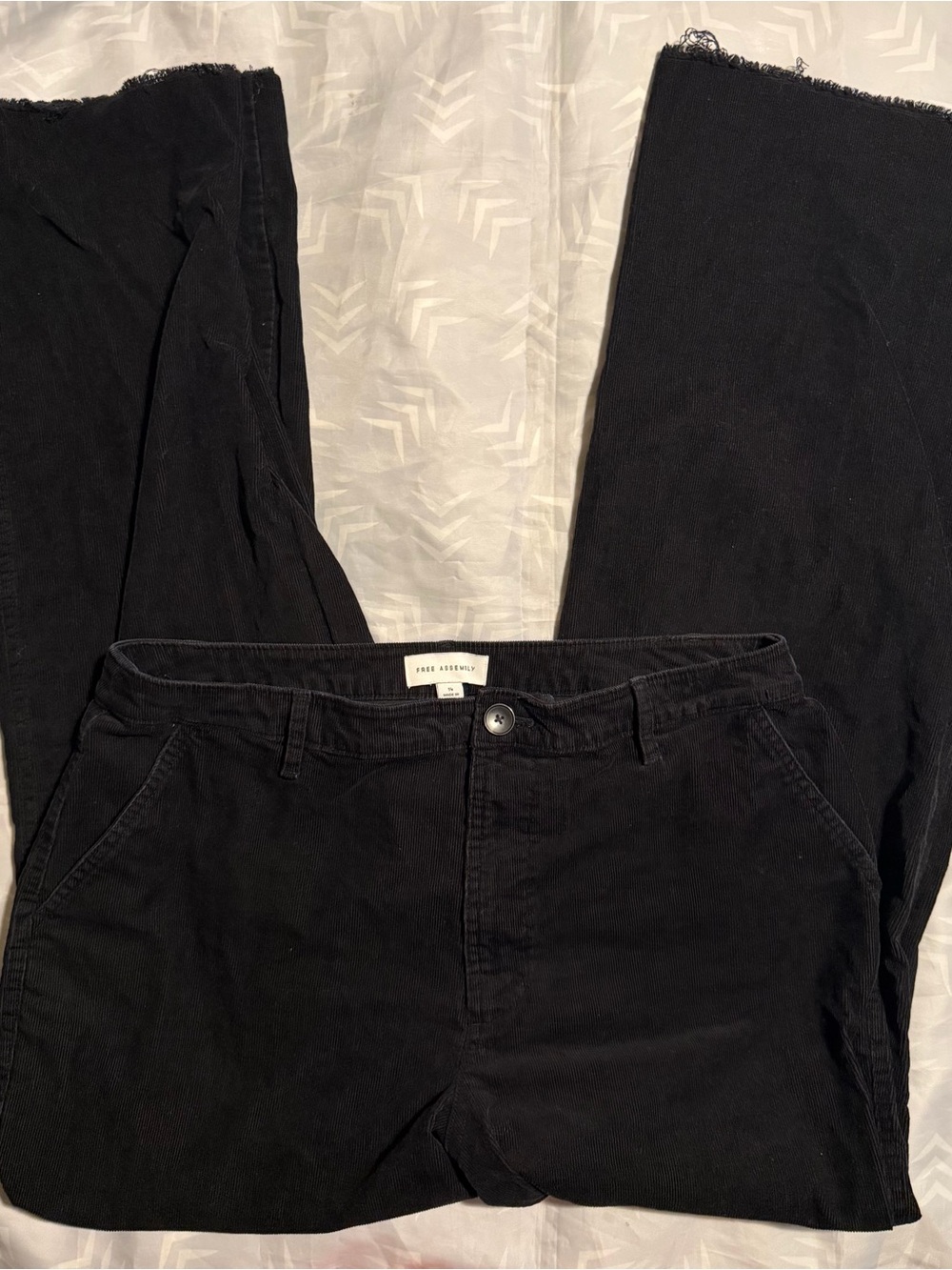Free Assembly Black Corduroy Pants - Straight Leg